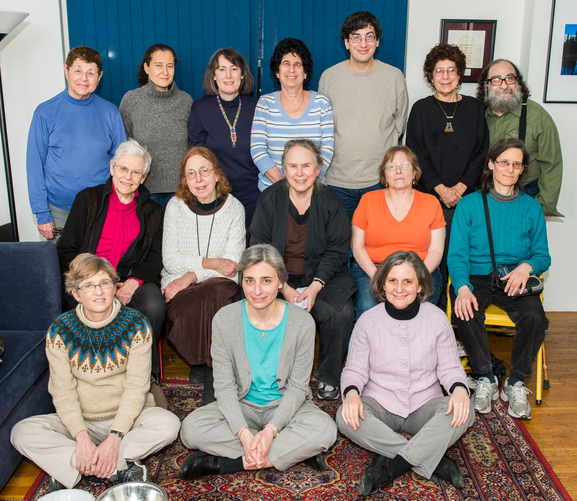 Members of Minyan Rimonim with out friends from the West Side Minyan
